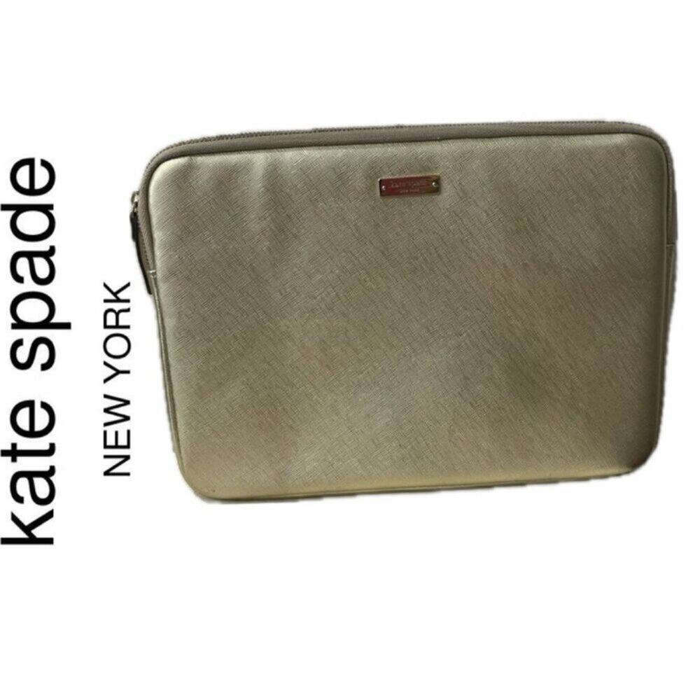 KATE‎ SPADE LAPTOP NOTEBOOK CASE METALLIC GOLD 13 ‘ VERSATILE FUNCTIONAL